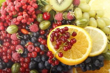 berries and fruits background