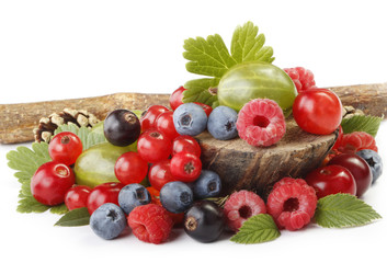 Fototapeta na wymiar colourful berries isolated