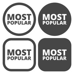 Most popular sign icon. Bestseller symbol