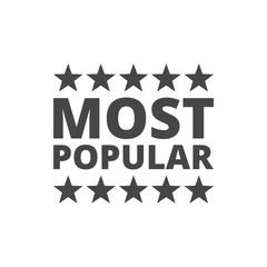 Most popular sign icon. Bestseller symbol