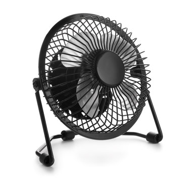 Black desktop electric fan