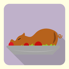  flat icon with long shadow