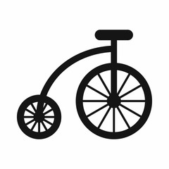 Fototapeta na wymiar Children bicycle icon in simple style isolated on white background vector illustration