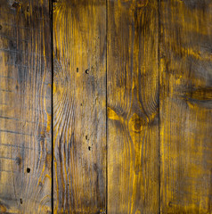 Old hazel wood panels with cracks, scratches, swirls, notch and chips