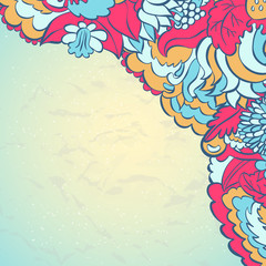 Flower ornamental frame in eastern style.