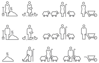 Icon Set Landwirtschaft