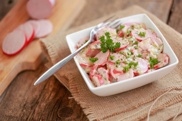 entrée de cervelas vinaigrette 1
