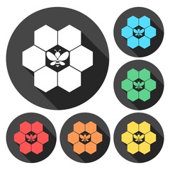 Honeycomb sign icon. Honey cells symbol