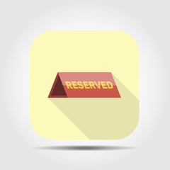 reserved flat icon with long shadow