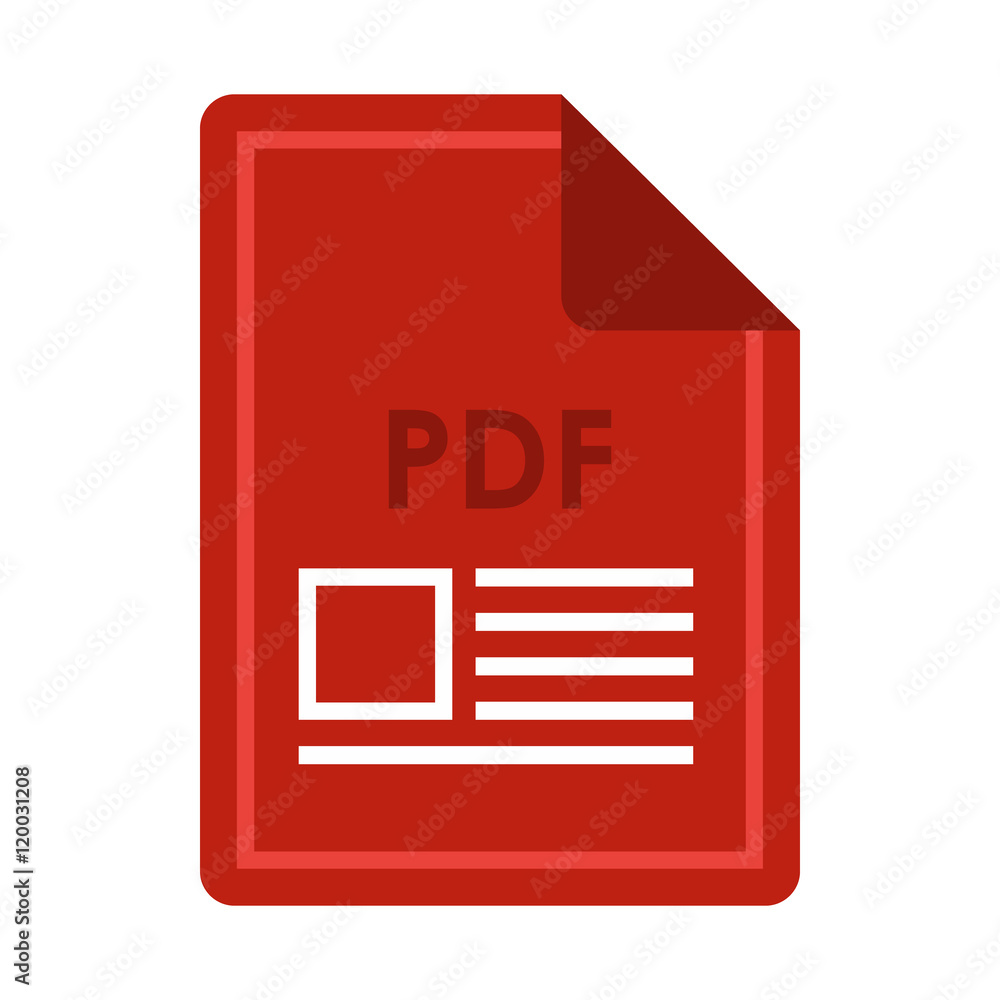 Poster file pdf icon in flat style isolated on white background. document type symbol vector illustration