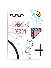 Colorful trend Neo Memphis geometric pattern