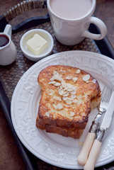 French Toast and a cup of cocoa