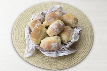 Some fresh bread on the table.