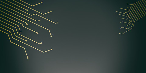 Electronic circuit. 3d illustration