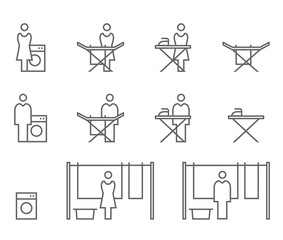 Icon Set Wäsche