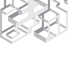 Isometric pattern in shades of gray.
