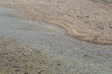 Fototapeta na wymiar Sand nesr the river Soča