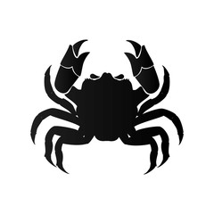 crab animal zodiac cancer sign sea food silhouette vector illustration