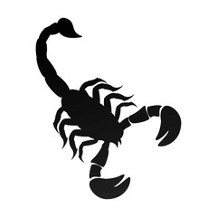 scorpion animal insect scorpio zodiac sign silhouette vector illustration - obrazy, fototapety, plakaty