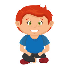boy smiling happy child kid face cartoon vector illustration