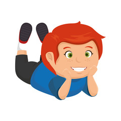 boy smiling happy child kid face cartoon vector illustration