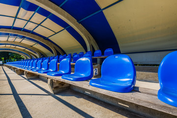 Seats on tribune sports stadium