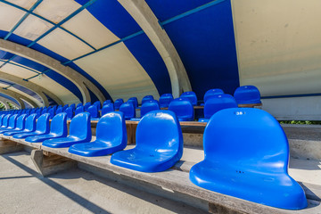 Seats on tribune sports stadium