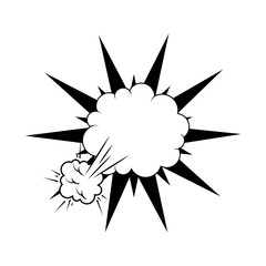 explosion comic pow expression bomb bam boom effect vector illustration