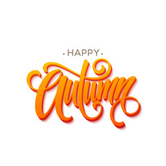 Fototapeta premium Happy Autumn calligraphy design. Fall typographic. Vector illustration
