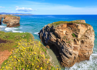 Cantabric coast summer landscape.