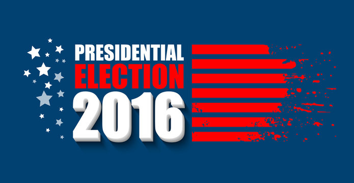 2016 USA presidential election poster. Vector illustration