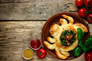 Halloween spider appetizer