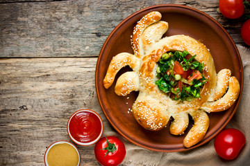 Halloween spider appetizer