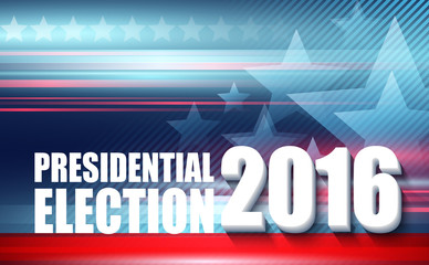 2016 USA presidential election poster. Vector illustration