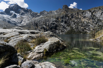 mountain lake in the Peruvian Andes