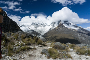 Fototapeta na wymiar Llanganuco Valley in the Cordillera Blanca in Peru