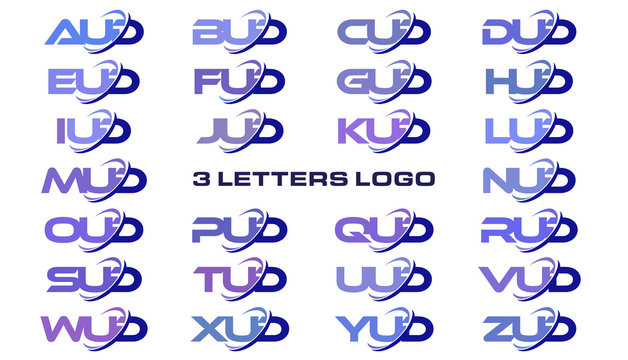 3 letters modern generic swoosh logo AUD, BUD, CUD, DUD, EUD, FUD, GUD, HUD, IUD, JUD, KUD, LUD, MUD, NUD, OUD, PUD, QUD, RUD, SUD, TUD, UUD, VUD, WUD, XUD, YUD, ZUD