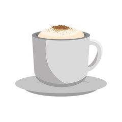 coffee mug cup drinking caffeine beverage vector illustration