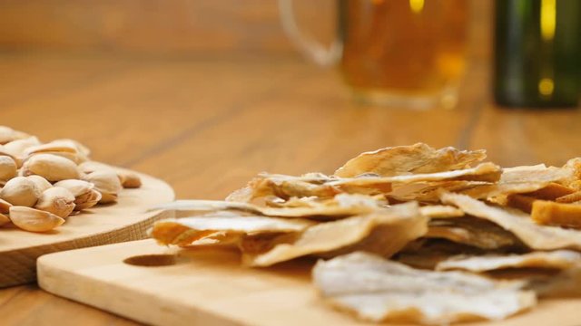 The composition of beer, crackers, pistachios, dried fish (No 3.5, RL Pan)