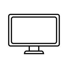 Computer monitor design over white background, vector illustration eps10