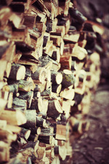  Pile of wood stored