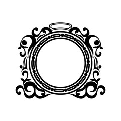 victorian vintage elegant border frame ornament vector illustration