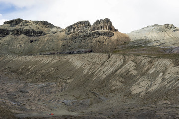 high altitude camping in the Cordillera Blanca in the Peruvian Andes