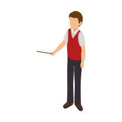 avatar business man wearing colorful clothes and open arms vector illustration