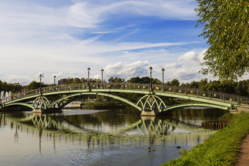 Arched Bridge in Tsaritsyno Park, Moscow, Russia