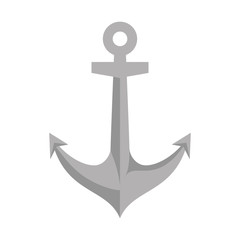 navy metal anchor marine ocean equipment. vector illustration 