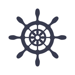 Obraz premium boat sail rudder. ocean nautical symbol. vector illustration