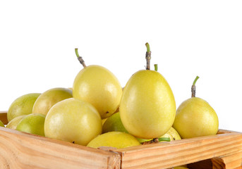 Passion fruit isolated on white background