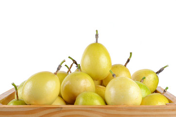 Passion fruit isolated on white background