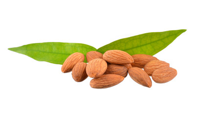 Almonds isolated on white